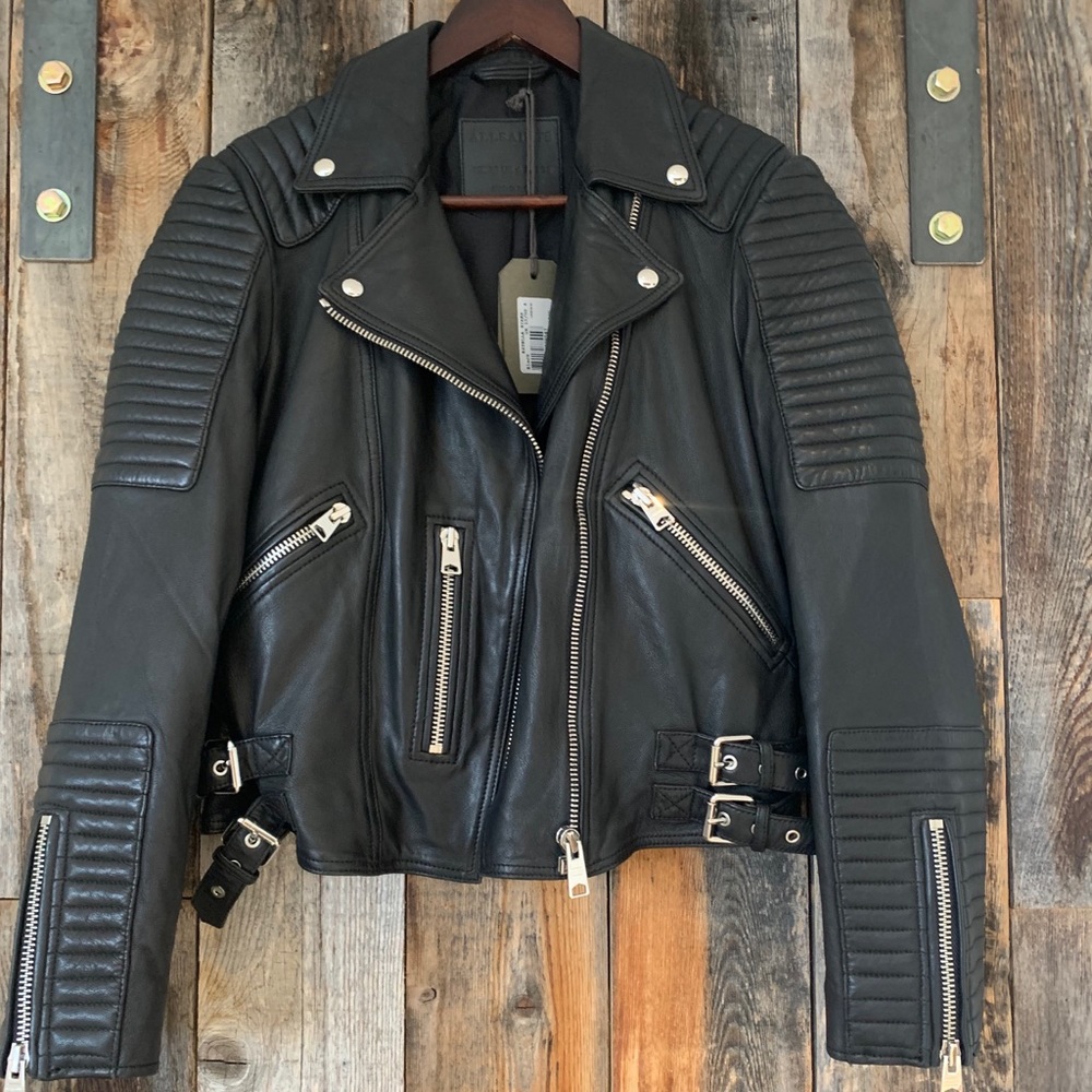 All Saints leather biker jacket